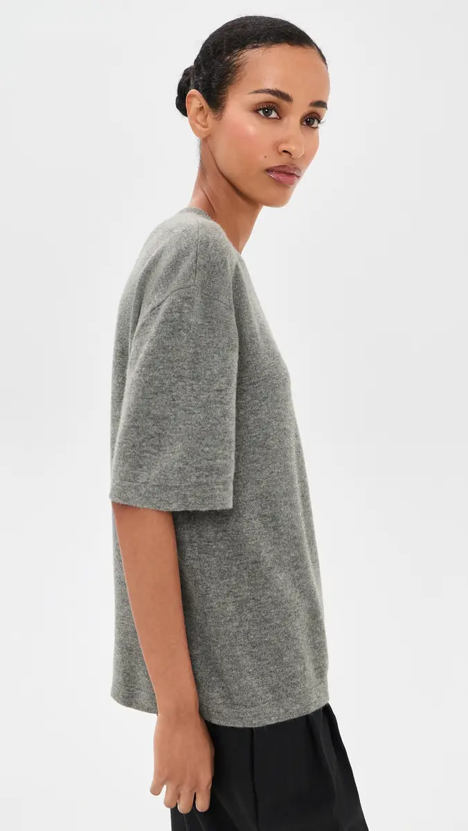 Sold Out NYC The Cashmere Oversized Tee in Heather Smoke Heather Smoke | Thumbnail 4 Sold Out NYC The Cashmere Oversized Tee in Heather Smoke Heather Smoke | Thumbnail 4