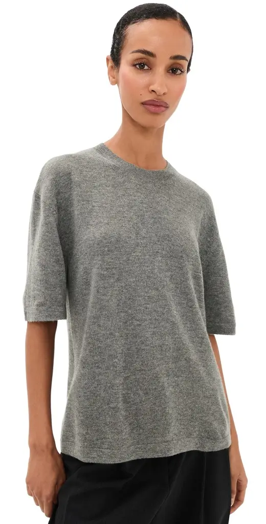 Sold Out NYC The Cashmere Oversized Tee in Heather Smoke Heather Smoke