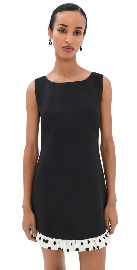 Tanner Fletcher Pippin Polkadot Ruffle Mini Dress