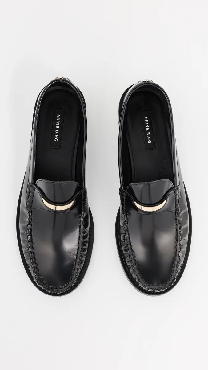 Anine Bing Amoc Leather Loafers | Thumbnail 5