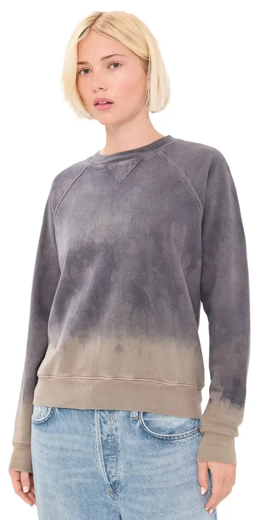 B SIDES Dip Dye Crew Neck Sweatshirt
