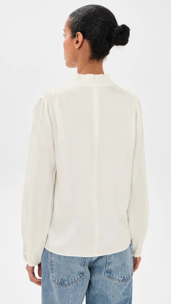 Vince Draped Cowl Neck Silk Blouse | Thumbnail 3 Vince Draped Cowl Neck Silk Blouse | Thumbnail 3