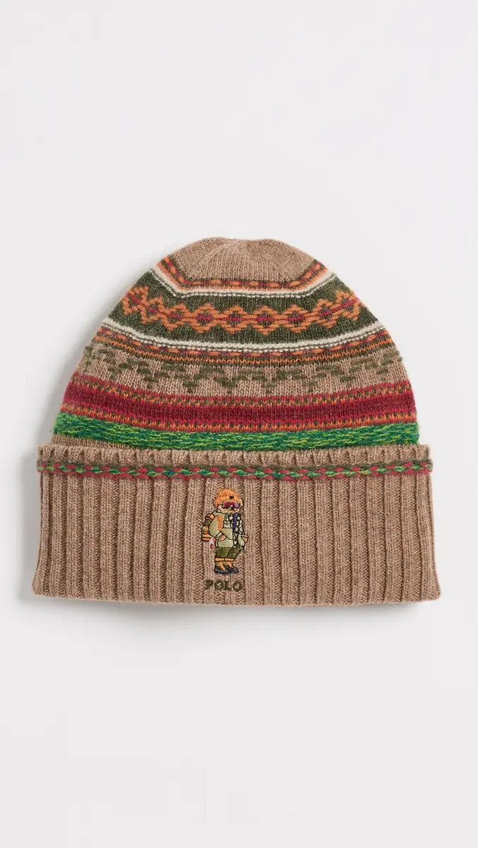 Polo Ralph Lauren Fair Isle Red Rocks Bear Beanie | Thumbnail 2 Polo Ralph Lauren Fair Isle Red Rocks Bear Beanie | Thumbnail 2