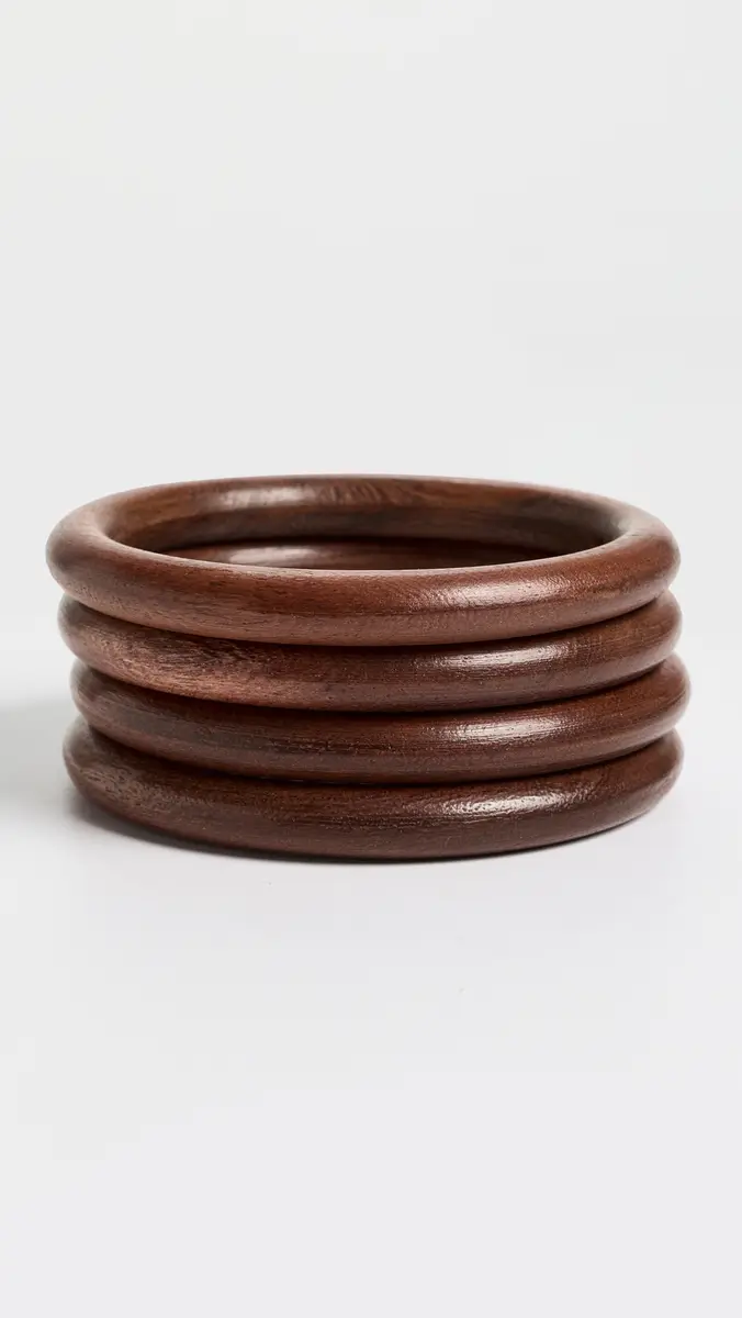 KENNETH JAY LANE 4 Round Wood Bangle Bracelets | Thumbnail 2 KENNETH JAY LANE 4 Round Wood Bangle Bracelets | Thumbnail 2