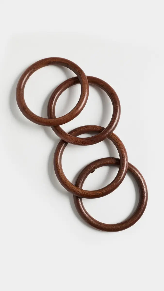 KENNETH JAY LANE 4 Round Wood Bangle Bracelets | Thumbnail 4 KENNETH JAY LANE 4 Round Wood Bangle Bracelets | Thumbnail 4
