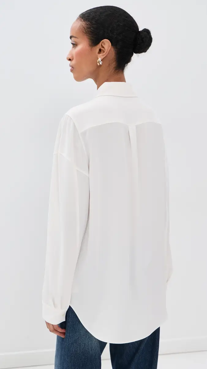Tibi Soft Drape Hinged Button Down Shirt | Thumbnail 3 Tibi Soft Drape Hinged Button Down Shirt | Thumbnail 3