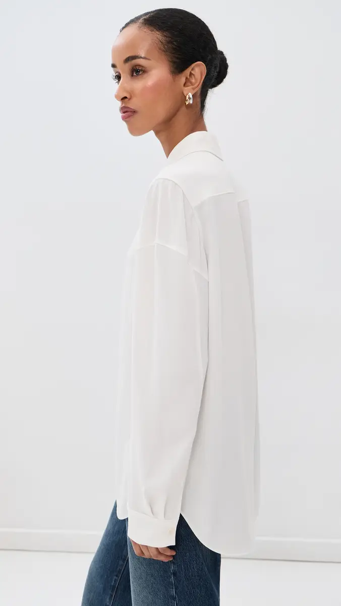 Tibi Soft Drape Hinged Button Down Shirt | Thumbnail 4 Tibi Soft Drape Hinged Button Down Shirt | Thumbnail 4