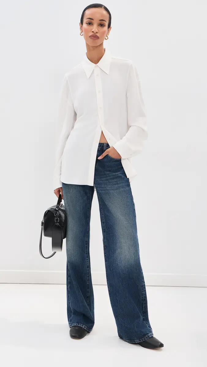 Tibi Soft Drape Hinged Button Down Shirt | Thumbnail 5 Tibi Soft Drape Hinged Button Down Shirt | Thumbnail 5