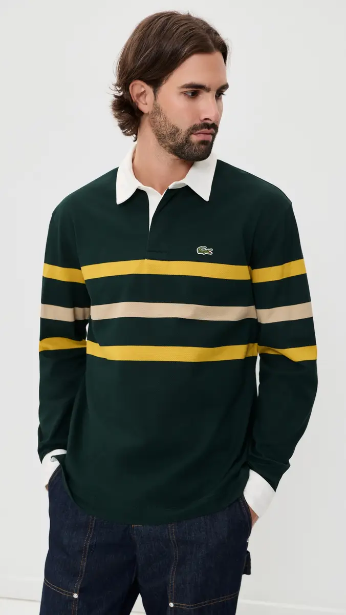 Lacoste Striped Rugby Shirt | Thumbnail 2