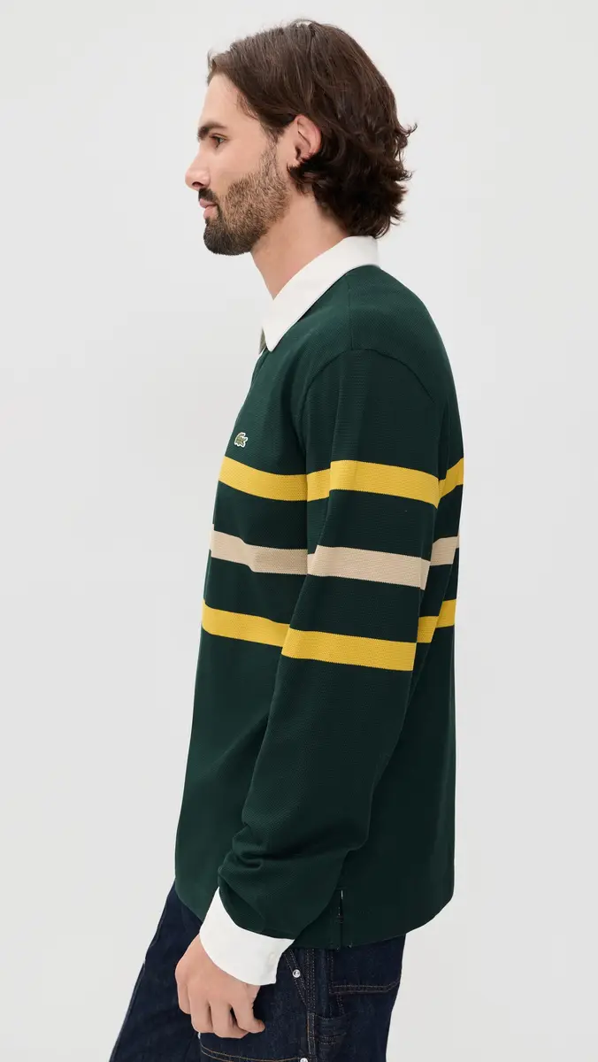 Lacoste Striped Rugby Shirt | Thumbnail 4