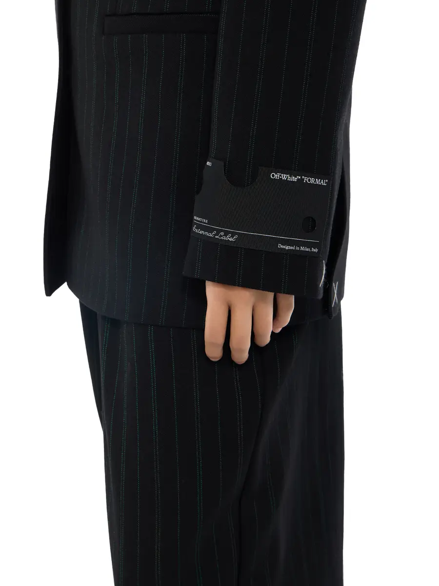 Off-White Pinstripe Tomboy Blazer | Thumbnail 5 Off-White Pinstripe Tomboy Blazer | Thumbnail 5