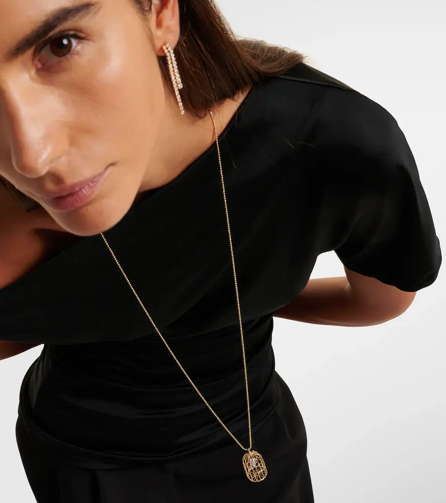Sydney Evan Albert Large 14kt yellow and white gold necklace with diamonds | Thumbnail 4 Sydney Evan Albert Large 14kt yellow and white gold necklace with diamonds | Thumbnail 4