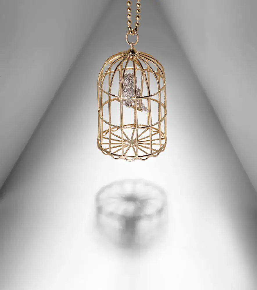 Sydney Evan Albert Large 14kt yellow and white gold necklace with diamonds | Thumbnail 6 Sydney Evan Albert Large 14kt yellow and white gold necklace with diamonds | Thumbnail 6