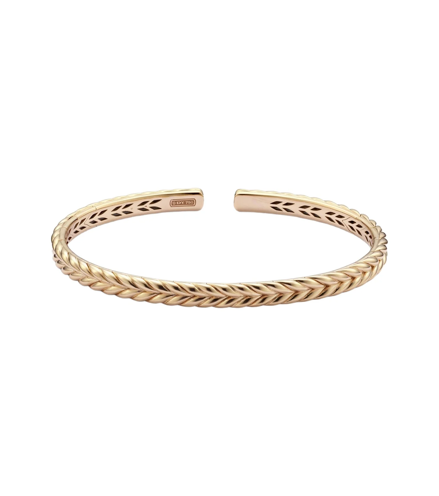 Chevron 18kt gold cuff bracelet