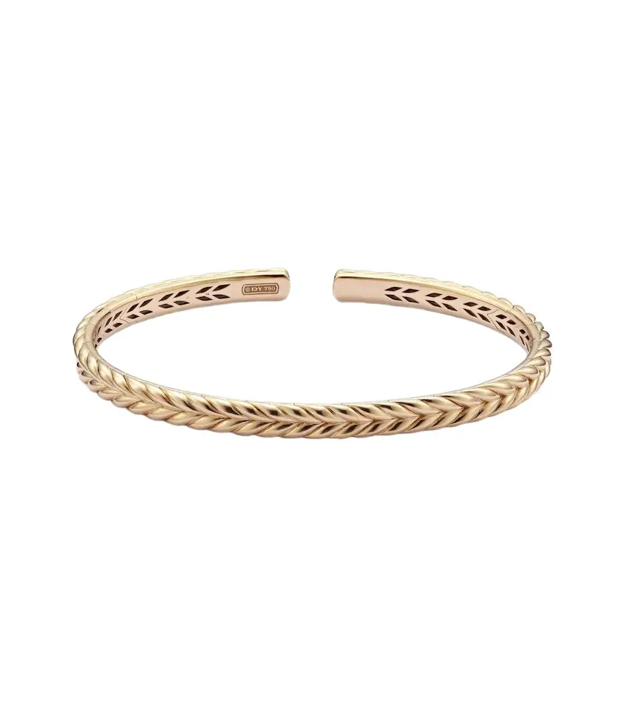 David Yurman Chevron 18kt gold cuff bracelet