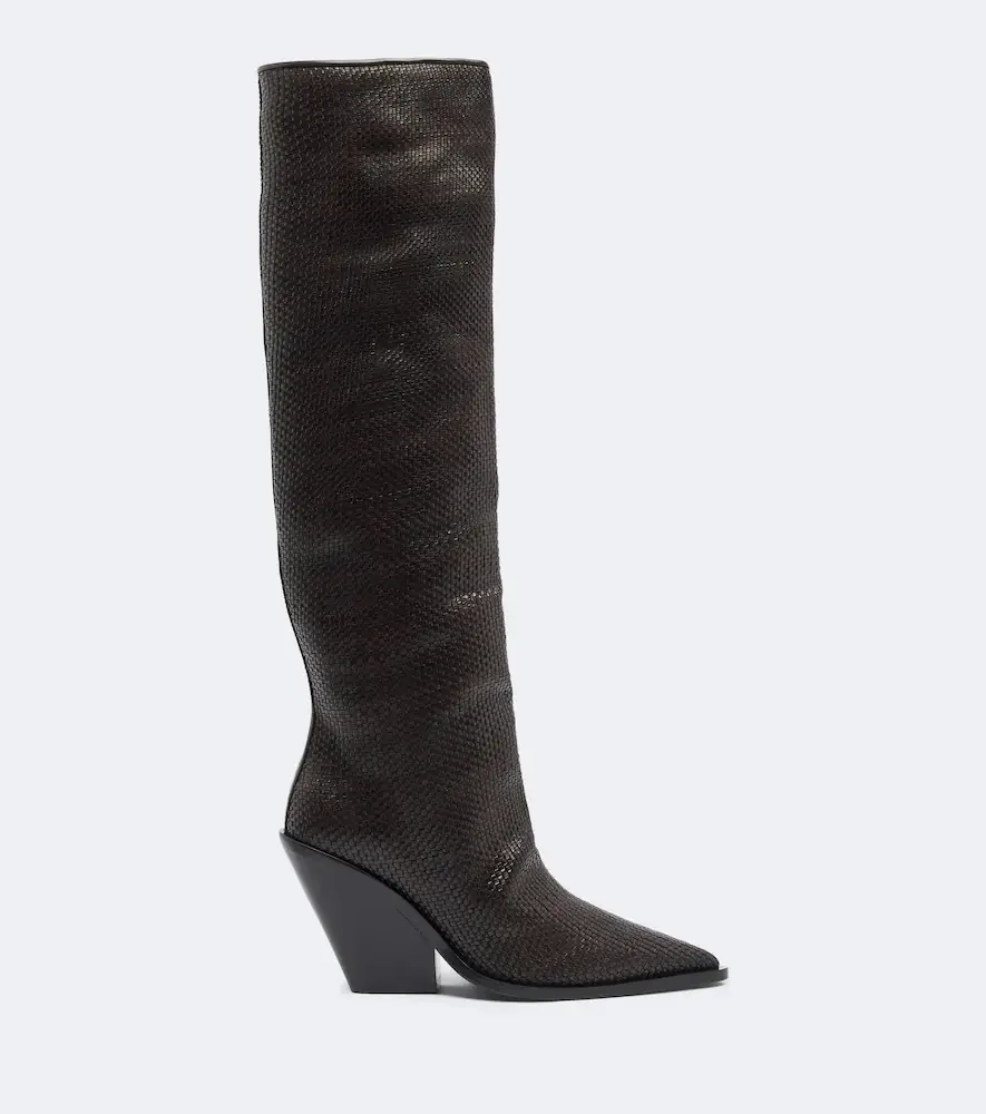 Souliers Martinez Utah woven leather knee-high boots | Thumbnail 4 Souliers Martinez Utah woven leather knee-high boots | Thumbnail 4