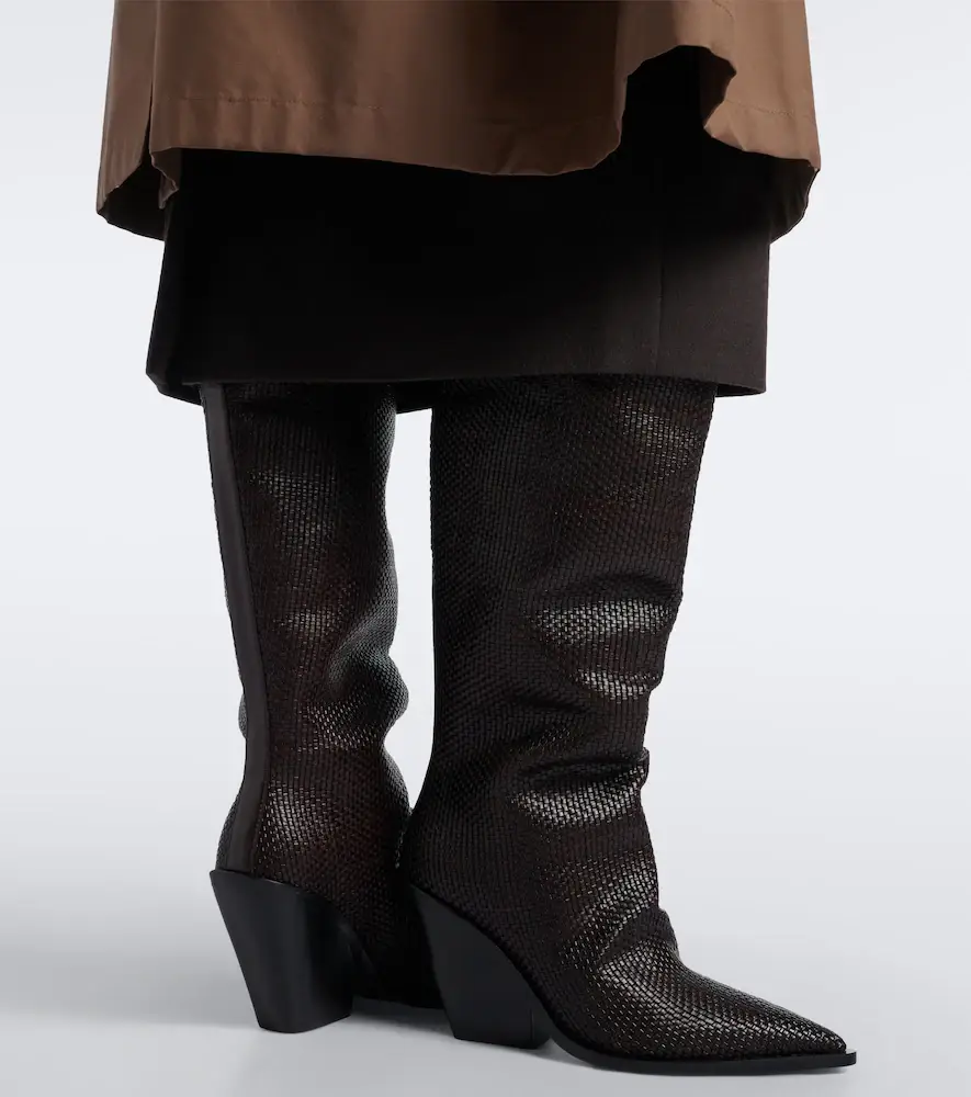 Souliers Martinez Utah woven leather knee-high boots | Thumbnail 5 Souliers Martinez Utah woven leather knee-high boots | Thumbnail 5