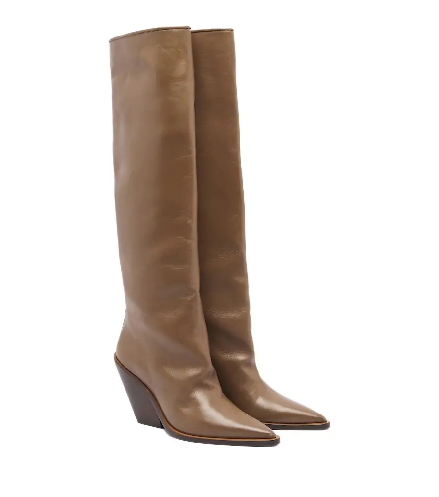 Souliers Martinez Nevada leather knee-high boots
