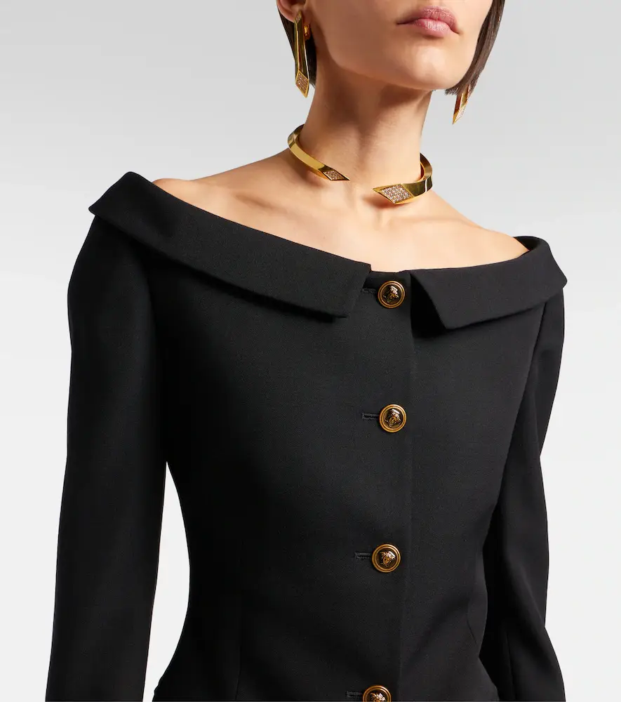 Versace Virgin wool grain de poudre jacket | Thumbnail 3