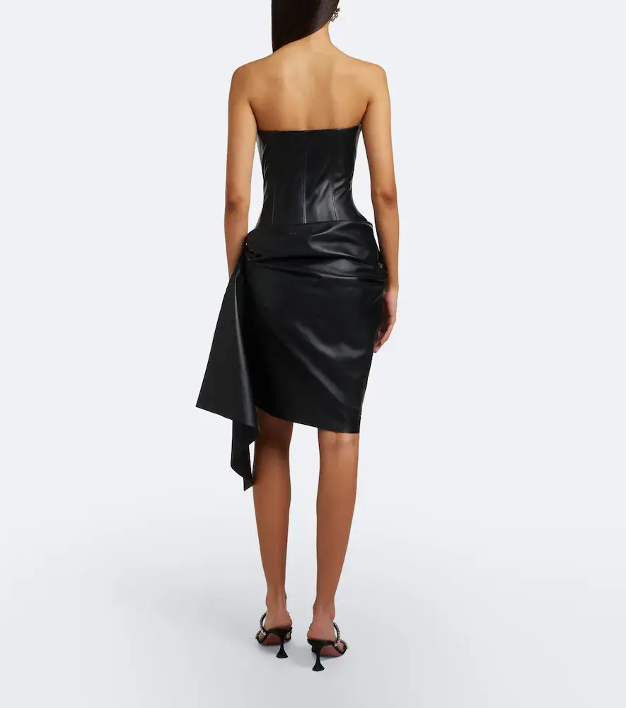 Alex Perry Draped leather corset dress | Thumbnail 4 Alex Perry Draped leather corset dress | Thumbnail 4
