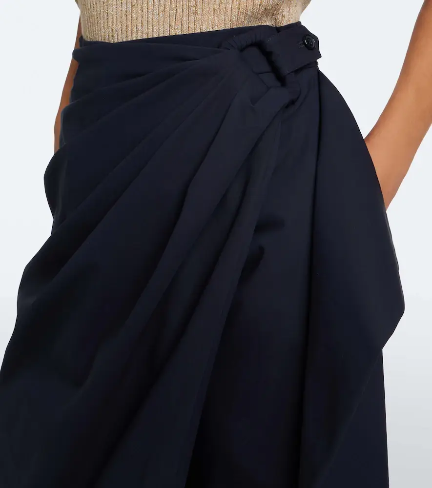 JW Anderson Twist draped cotton wide-leg pants | Thumbnail 2 JW Anderson Twist draped cotton wide-leg pants | Thumbnail 2