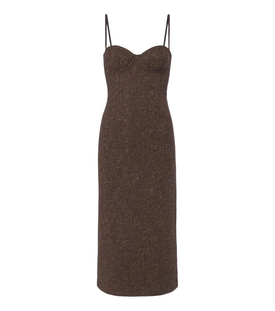 Jocey wool and cashmere-blend midi dress