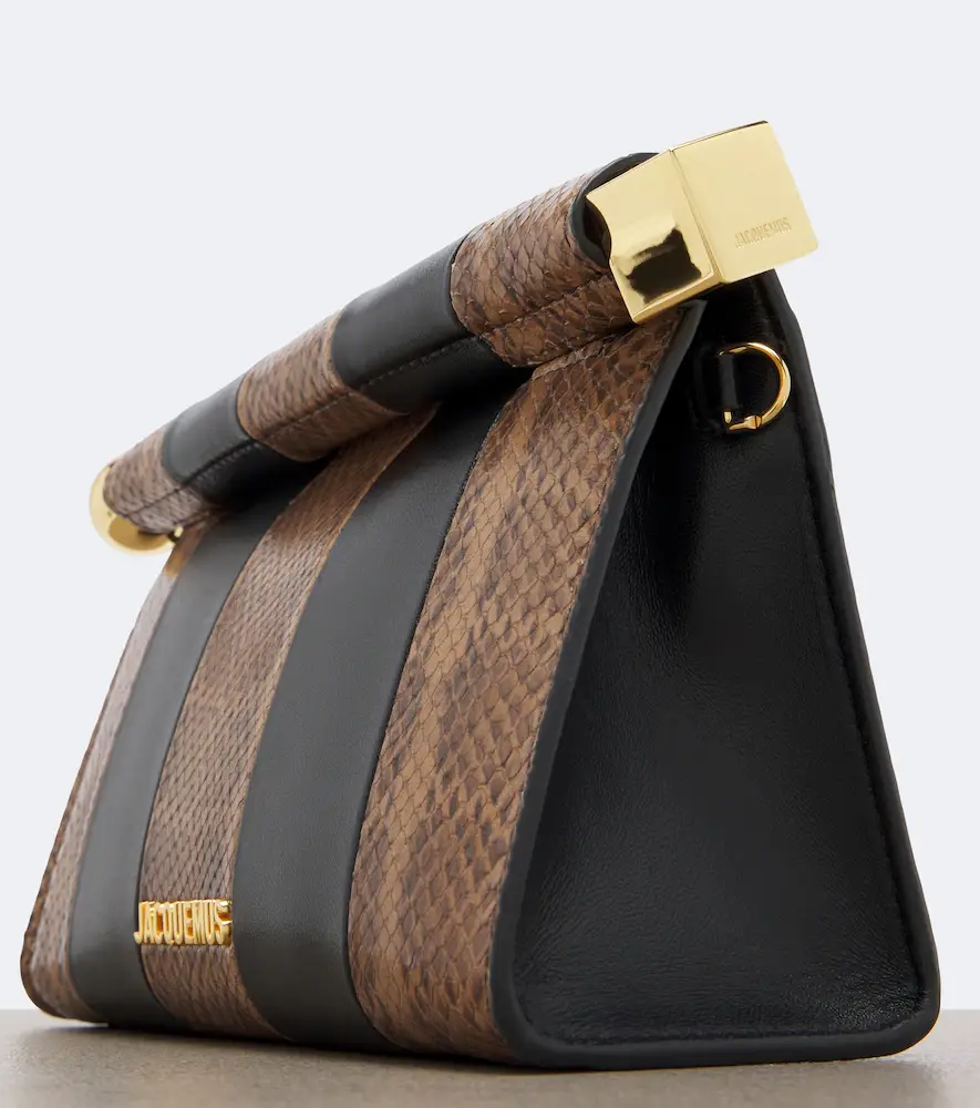 Jacquemus Rond Carré snake-effect leather clutch | Thumbnail 2 Jacquemus Rond Carré snake-effect leather clutch | Thumbnail 2