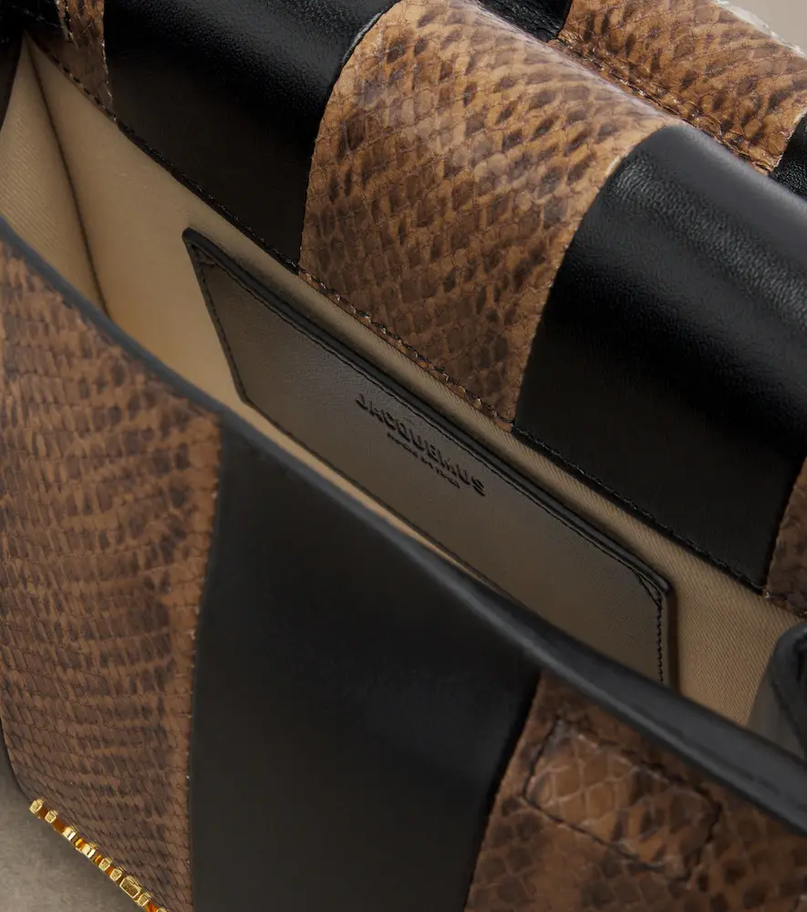Jacquemus Rond Carré snake-effect leather clutch | Thumbnail 3 Jacquemus Rond Carré snake-effect leather clutch | Thumbnail 3