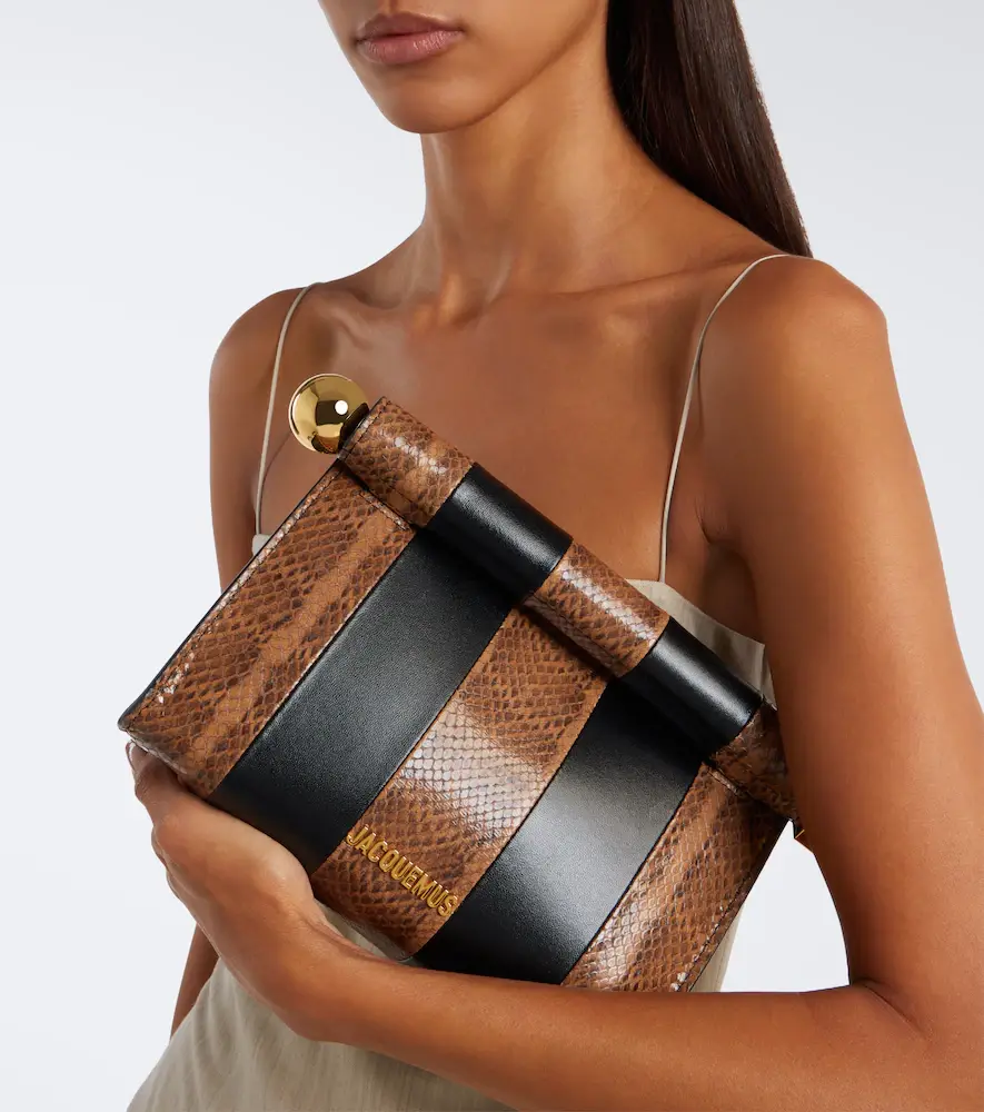 Jacquemus Rond Carré snake-effect leather clutch | Thumbnail 5 Jacquemus Rond Carré snake-effect leather clutch | Thumbnail 5