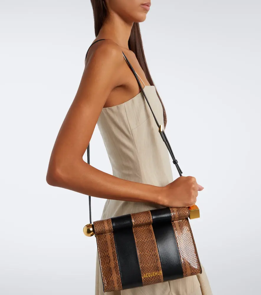 Jacquemus Rond Carré snake-effect leather clutch | Thumbnail 6 Jacquemus Rond Carré snake-effect leather clutch | Thumbnail 6