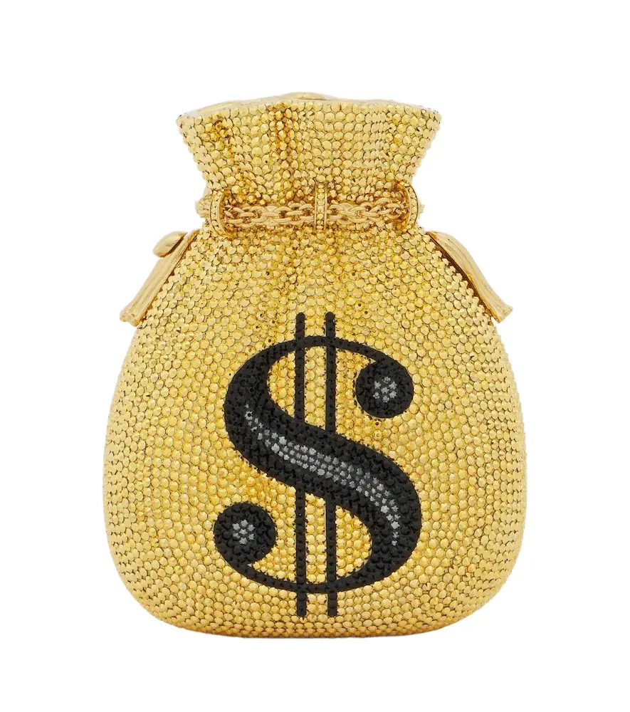Judith Leiber Couture Money Bag crystal-embellished clutch