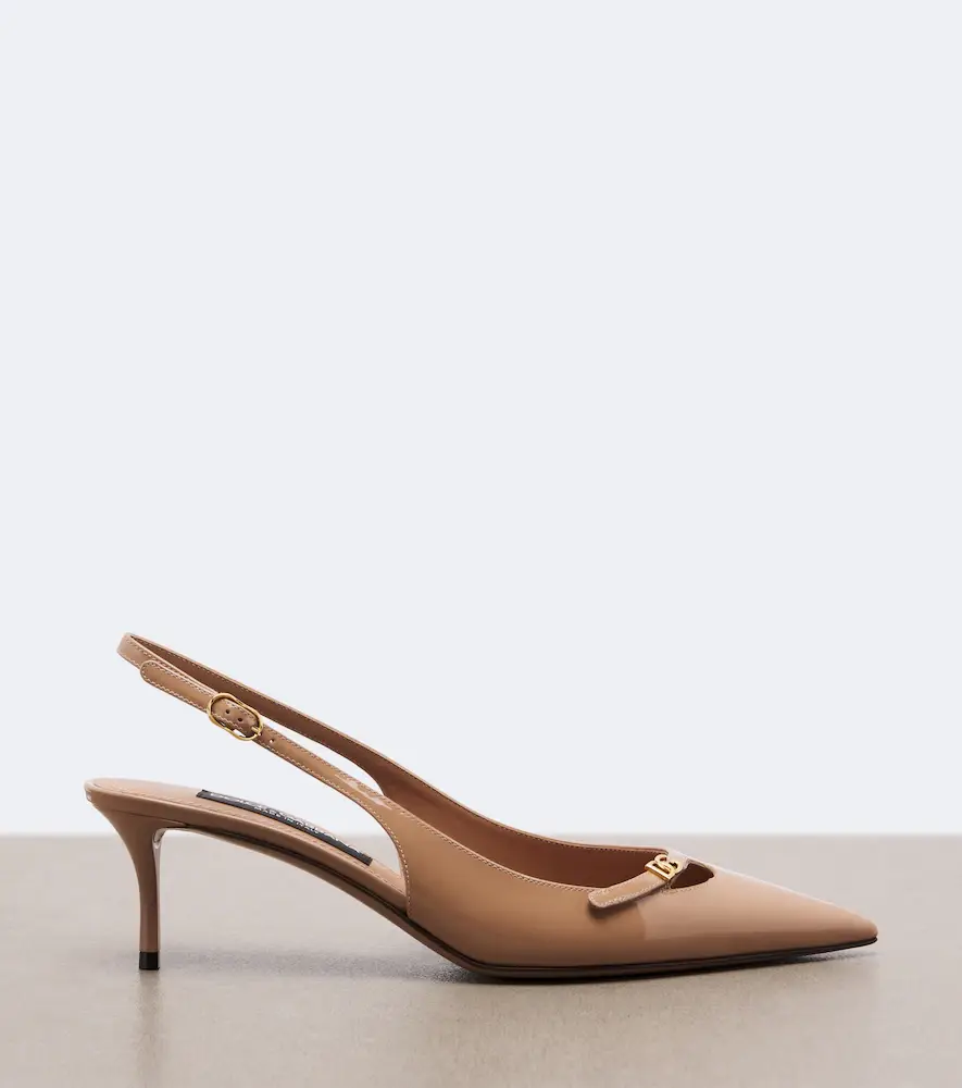 Dolce & Gabbana DG patent leather slingback pumps | Thumbnail 3