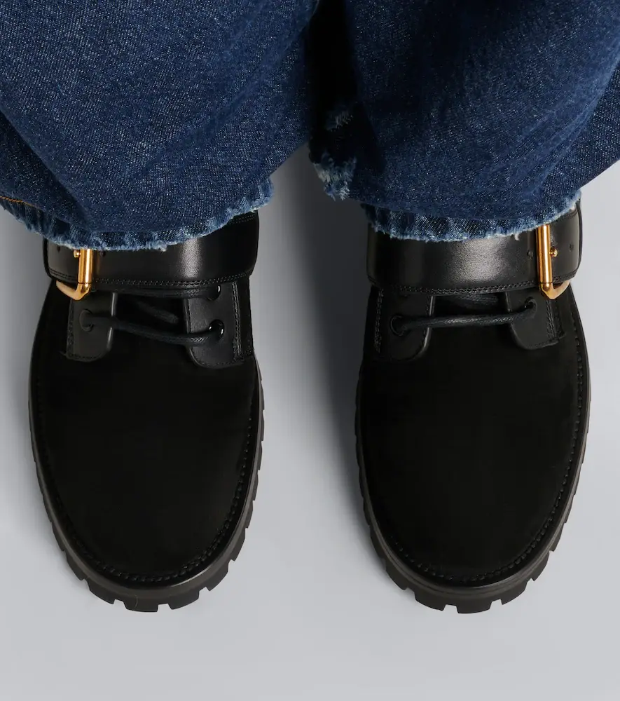 Dolce & Gabbana Suede leather-trimmed lace-up boots | Thumbnail 5