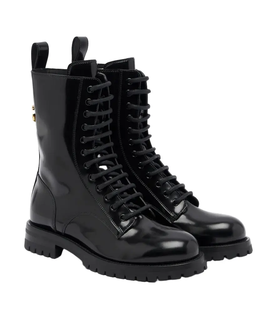 DG leather lace-up boots DG leather lace-up boots