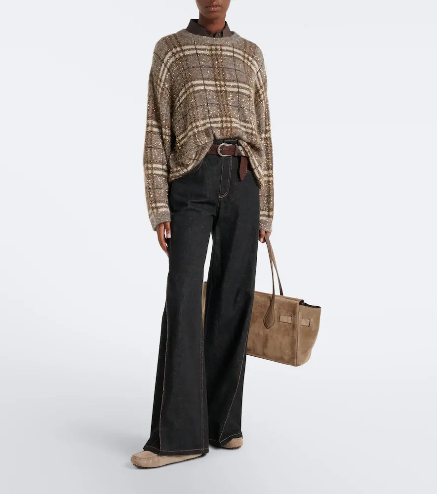 Brunello Cucinelli Monili shearling-lined suede boat shoes | Thumbnail 6