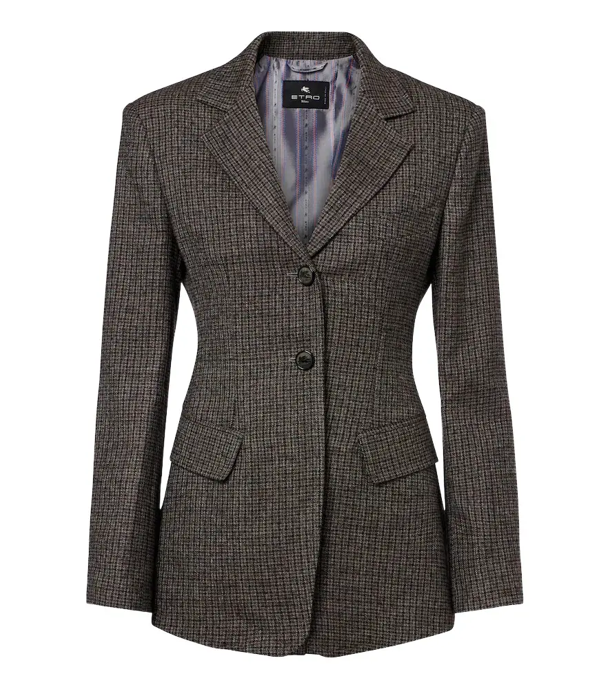 Checked wool blazer Checked wool blazer