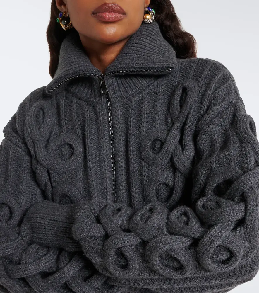 Etro Ribbed-knit wool-blend zip-up cardigan | Thumbnail 5