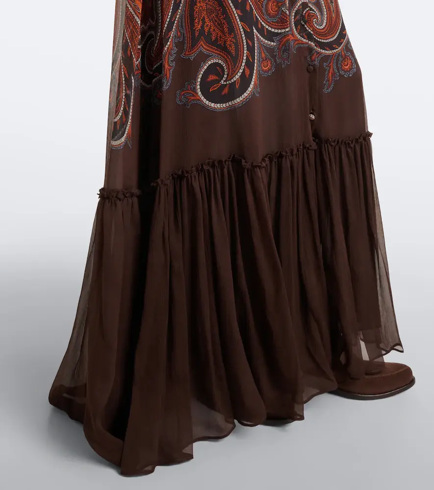 Etro Paisley tie-neck silk maxi dress | Thumbnail 3 Etro Paisley tie-neck silk maxi dress | Thumbnail 3