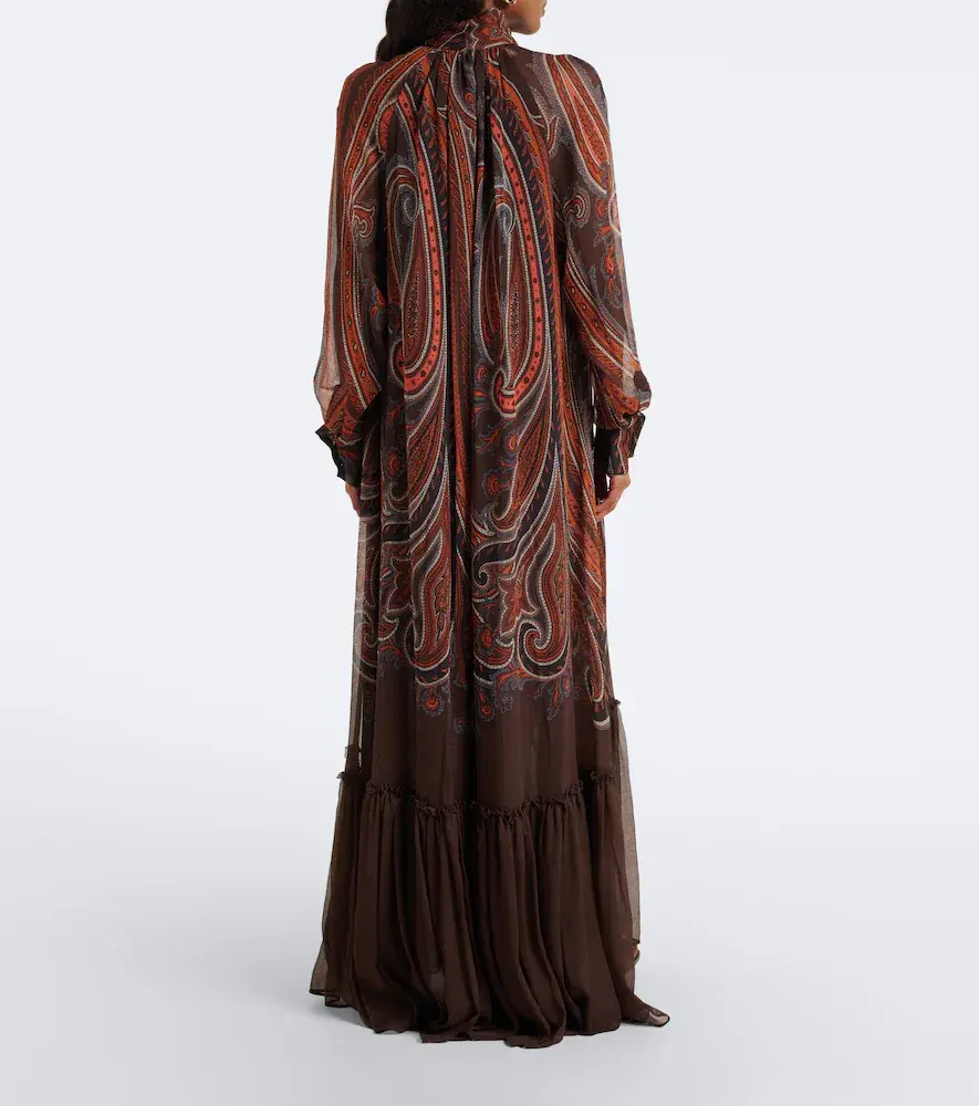 Etro Paisley tie-neck silk maxi dress | Thumbnail 5 Etro Paisley tie-neck silk maxi dress | Thumbnail 5
