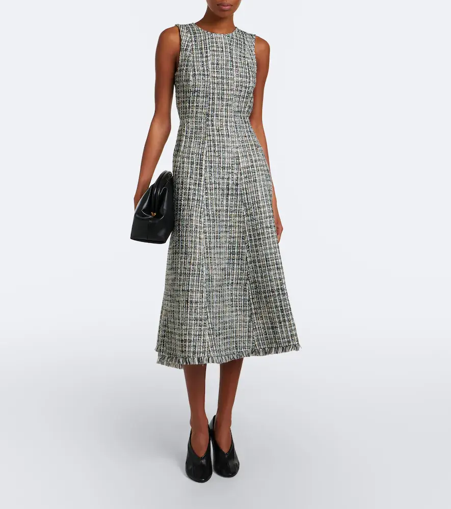 Proenza Schouler White Label Beatrix bouclé midi dress | Thumbnail 2 Proenza Schouler White Label Beatrix bouclé midi dress | Thumbnail 2