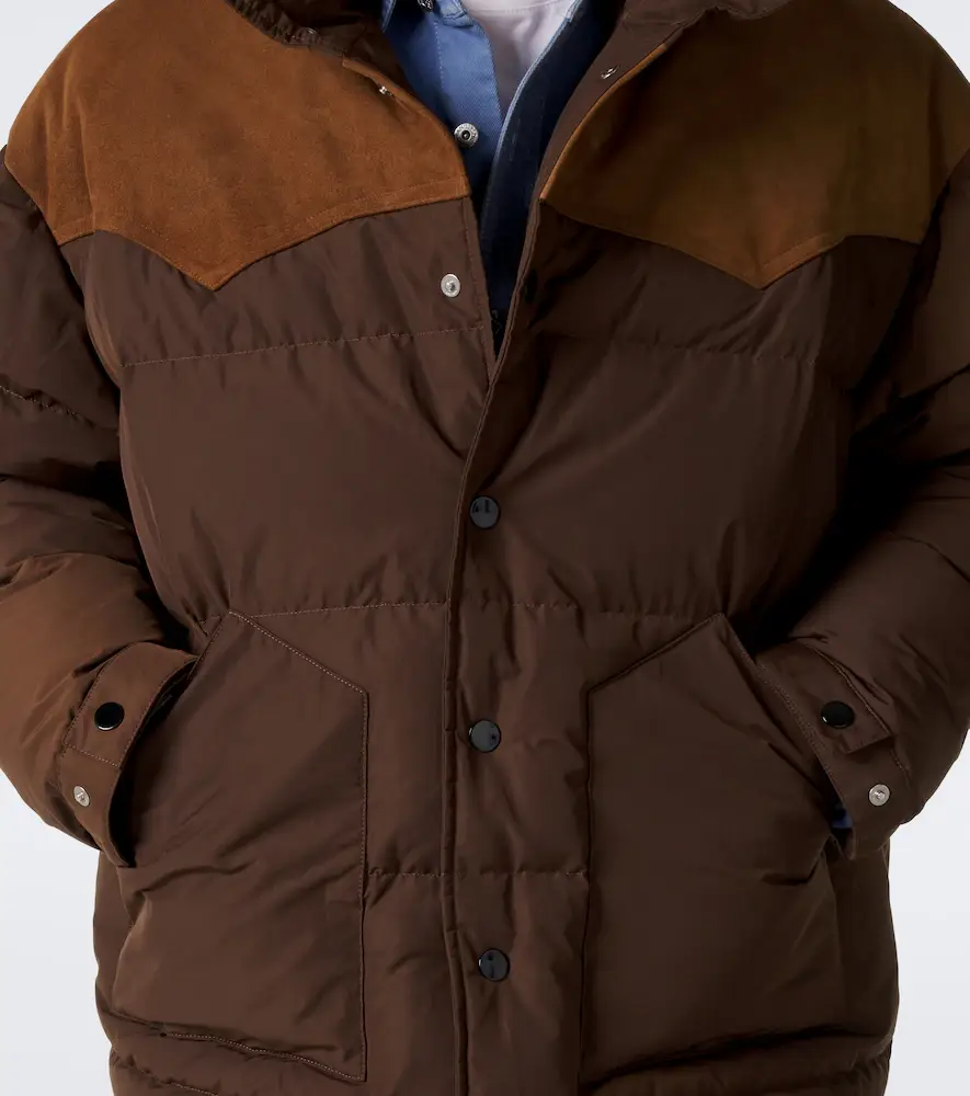 AMI PARIS Suede-trimmed down jacket | Thumbnail 2 AMI PARIS Suede-trimmed down jacket | Thumbnail 2