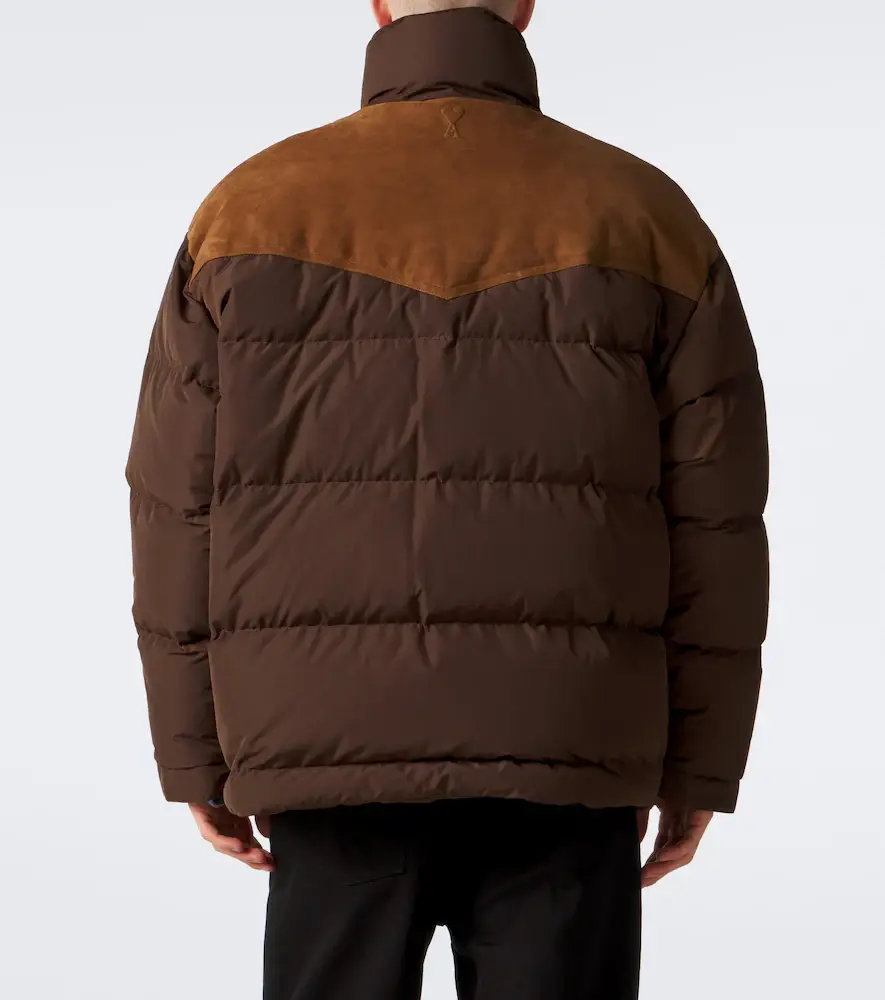 AMI PARIS Suede-trimmed down jacket | Thumbnail 5 AMI PARIS Suede-trimmed down jacket | Thumbnail 5