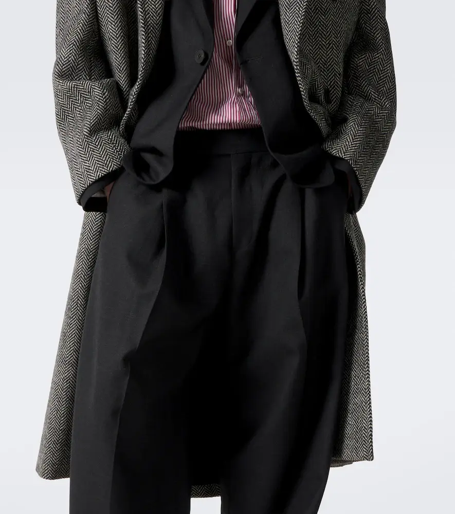 AMI PARIS Herringbone double-breasted wool coat | Thumbnail 8