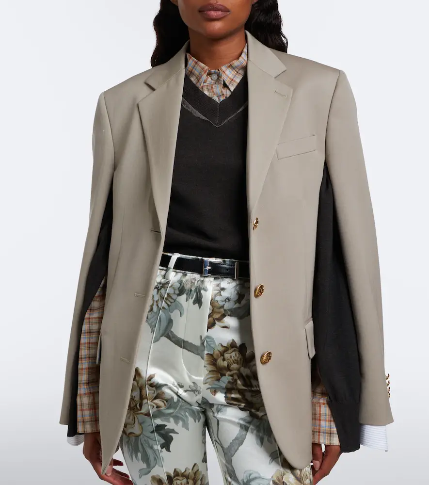 Acne Studios Layered wool blazer | Thumbnail 3 Acne Studios Layered wool blazer | Thumbnail 3