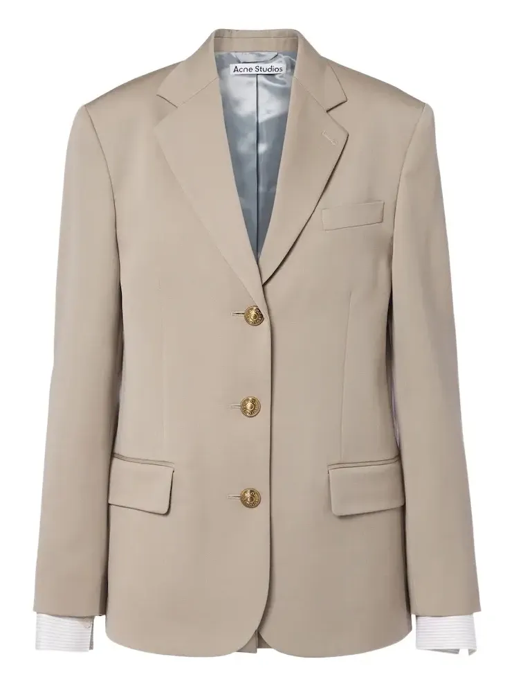 Layered wool blazer