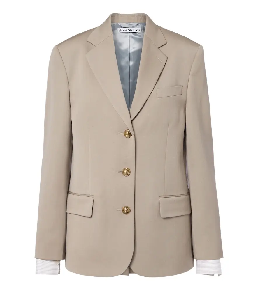 Layered wool blazer