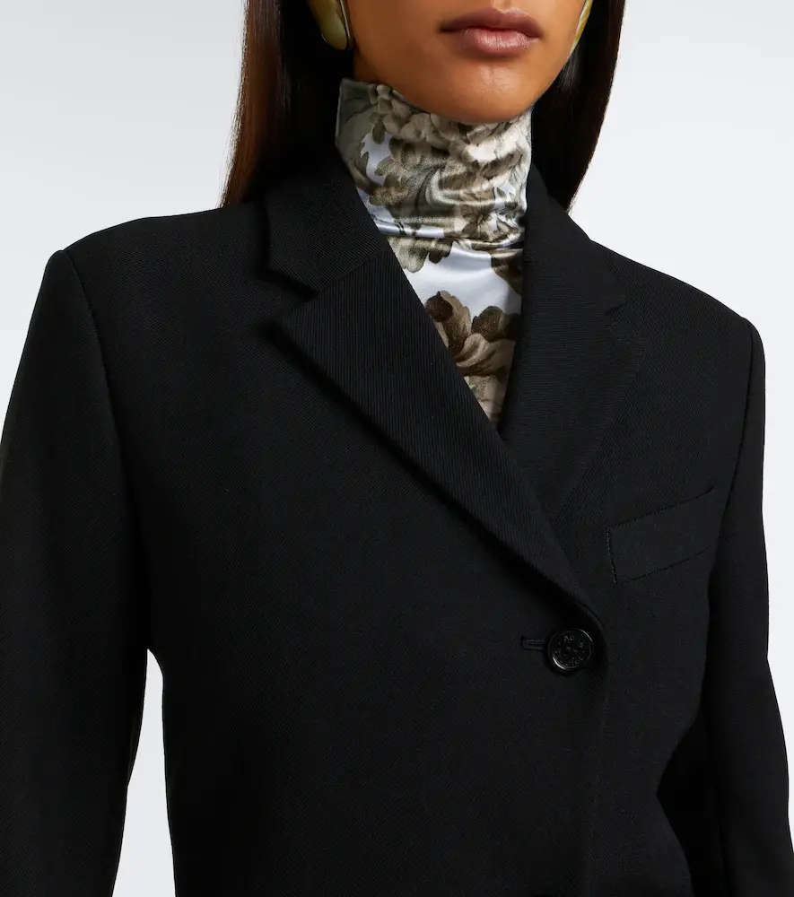 Acne Studios Asymmetric twill blazer | Thumbnail 4