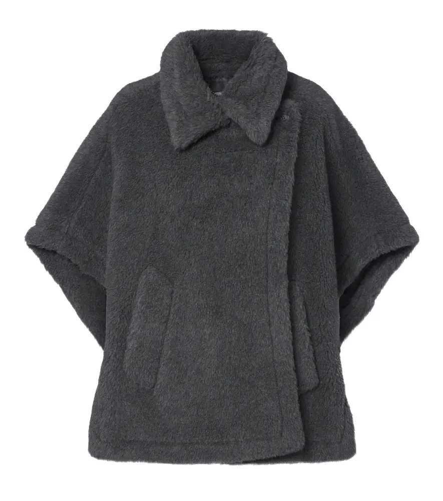 Wool, alpaca, and silk cape Wool, alpaca, and silk cape