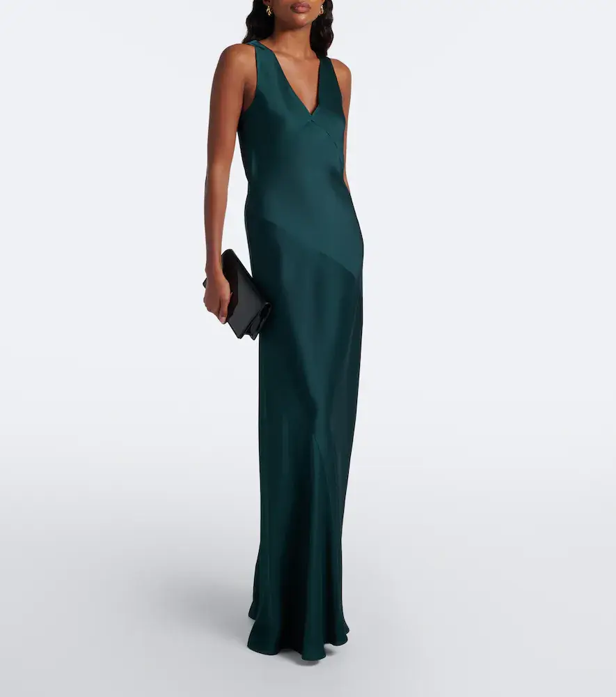 Max Mara Elegante satin maxi dress | Thumbnail 2 Max Mara Elegante satin maxi dress | Thumbnail 2