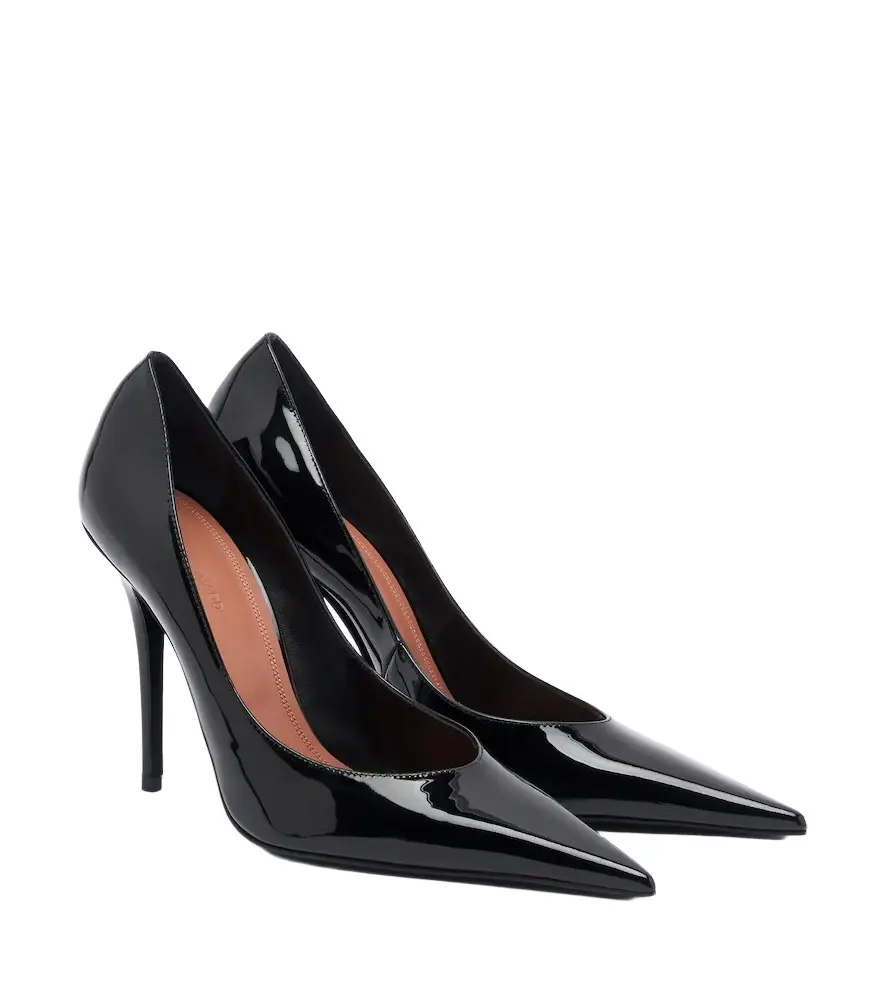 Amina Muaddi Anok patent leather pumps